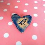 Birdie heart brooch / pin /..