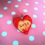 Cariad / Love heart brooch ..