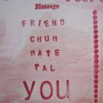Friend postcard - Handmade ..