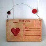 Ceramic Heart Postcard. Lig..