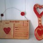 Ceramic Heart Postcard. Lig..