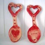 Heart ceramic Lovespoon. Ha..
