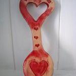 Heart ceramic Lovespoon. Ha..