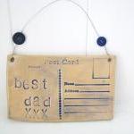Best Dad - Ceramic postcard..