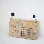 Best Dad - Ceramic postcard..