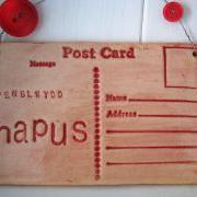 Penblwydd Hapus (happy birthday in welsh) - Handmade Ceramic postcard. Made in Wales, UK