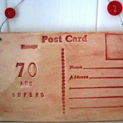 70 and Superb - Handmade Ceramic Postcard. Made in Wales, UK - ready to ship.