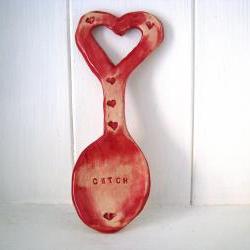 Cwtch (Cuddle in Welsh) Ceramic Lovespoon. Made in Wales, UK. Ready to Ship.