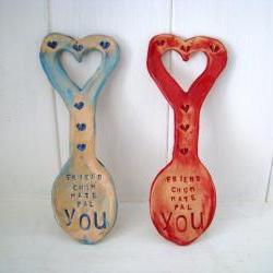 Friend, Mate, Chum, Bud, YOU - Ceramic Lovespoon. Made in Wales, UK
